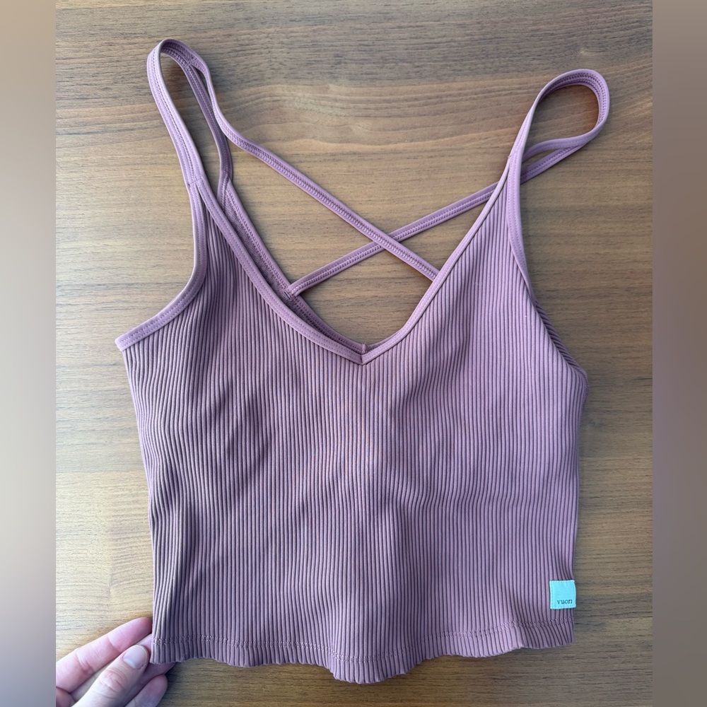 Ribbed Mauve Vuori Top